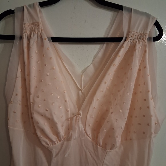 Vintage Silk Peignoir Negligee Pink Nightgown EUC STUNNING - Picture 2 of 9